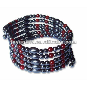 Magnetic Red Agate Beaded Wrap Bracelets &amp; Collier 36 &quot;
